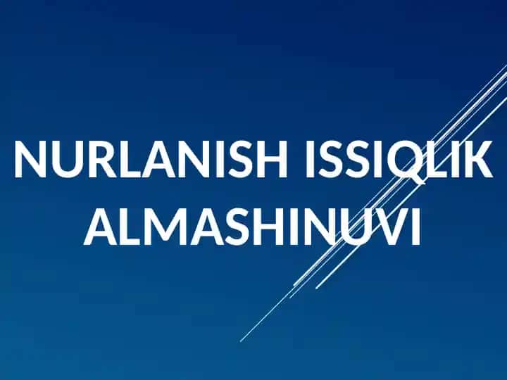 Nurlanish issiqlik almashinishi