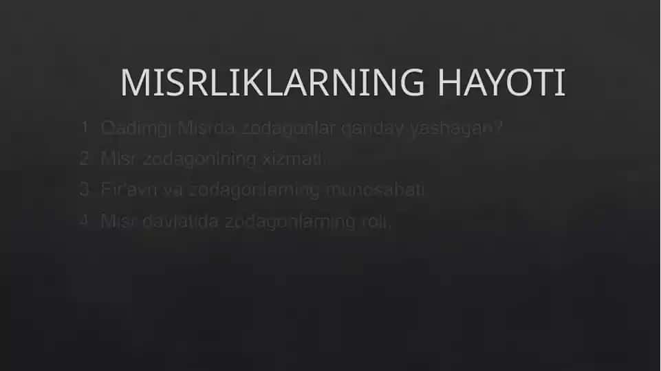 Misrliklarning hayoti