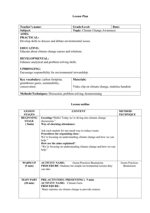 Lesson Plan