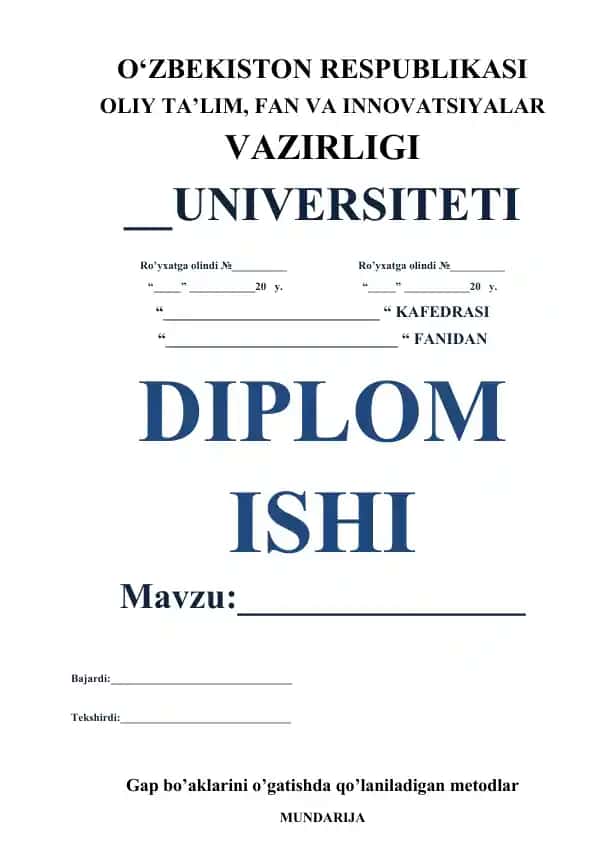 Gap bo‘laklarini o‘qitishda qo‘llaniladigan metodlar