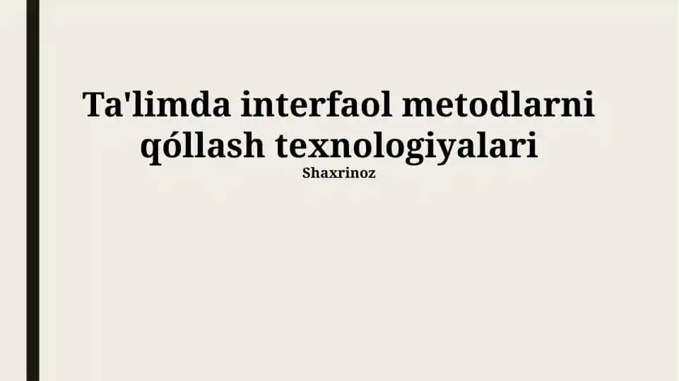 Zamonaviy Texnologiyalar Ta'limi