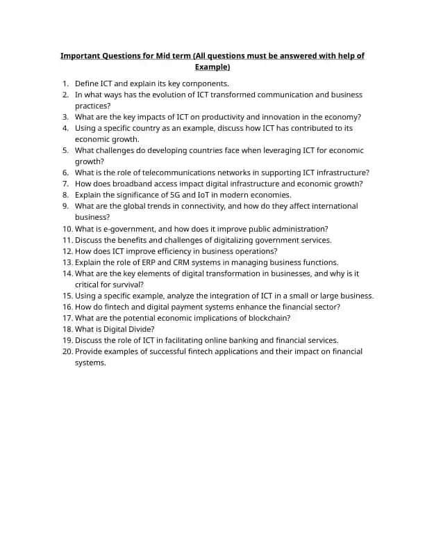 Information and Communication Technology (ICT)