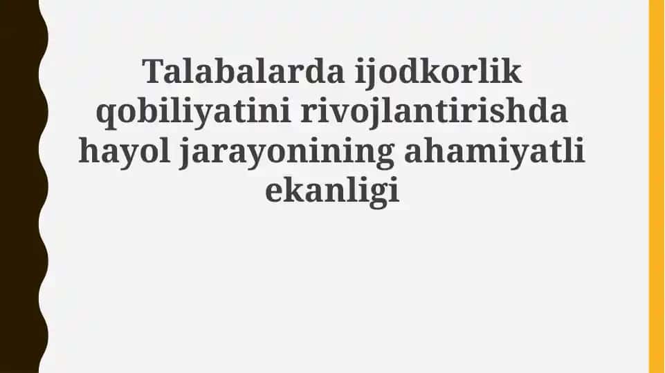Tasavvur va Ijodkorlik