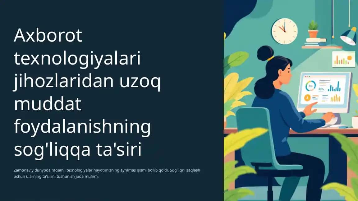 Axborot texnologiyalari va sog'liqni saqlash