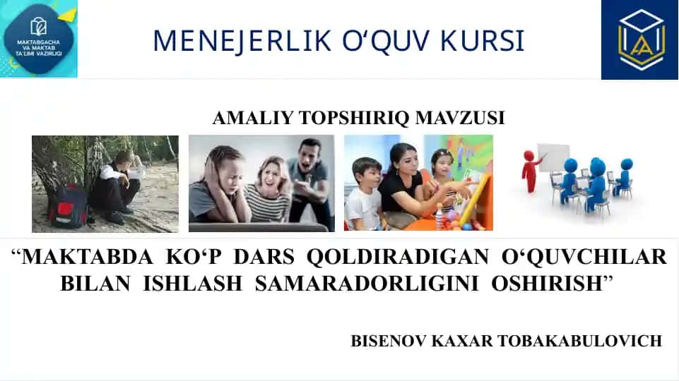 MENEJERLIK O‘QUV KURSI