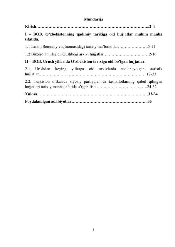 O'zbekistonning qadimiy tarixiga oid hujjatlar