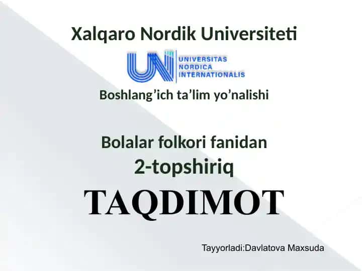 Xalq ertaklarining janr xususiyatlari