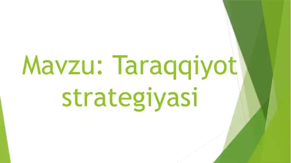 Taraqqiyotstrategiyasi