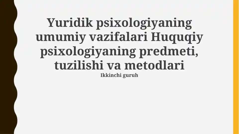 Yuridik Psixologiya