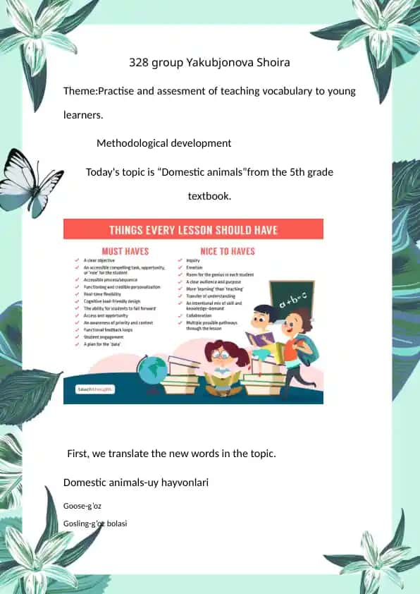 Teaching Vocabulary to Young Learners Handout