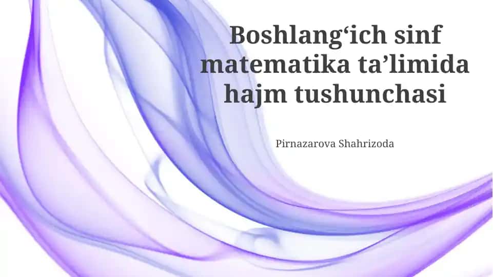 Hajmni oʻlchash usullari va vositalari