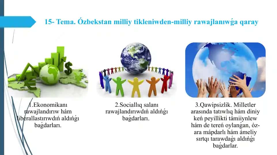 Ózbekstan milliy tikleniwden-milliy rawajlanıwǵa qaray