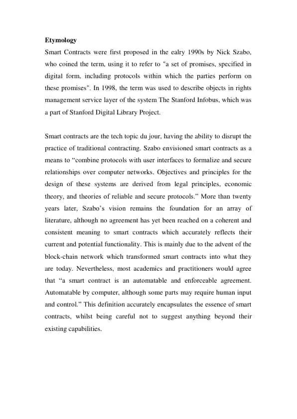 Smart Contracts