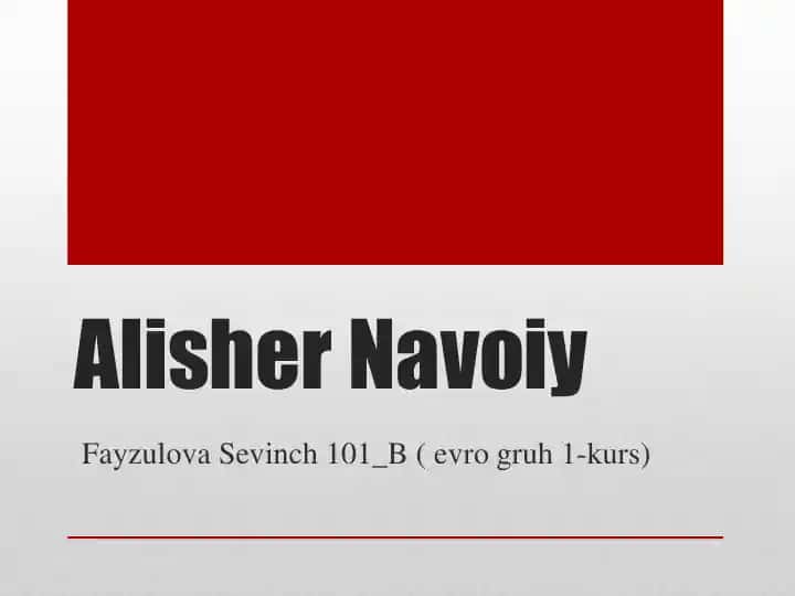 Alisher Navoiy