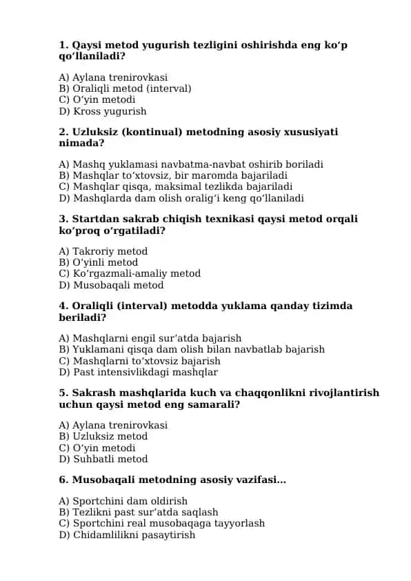 Yengil atletika tekhnalari