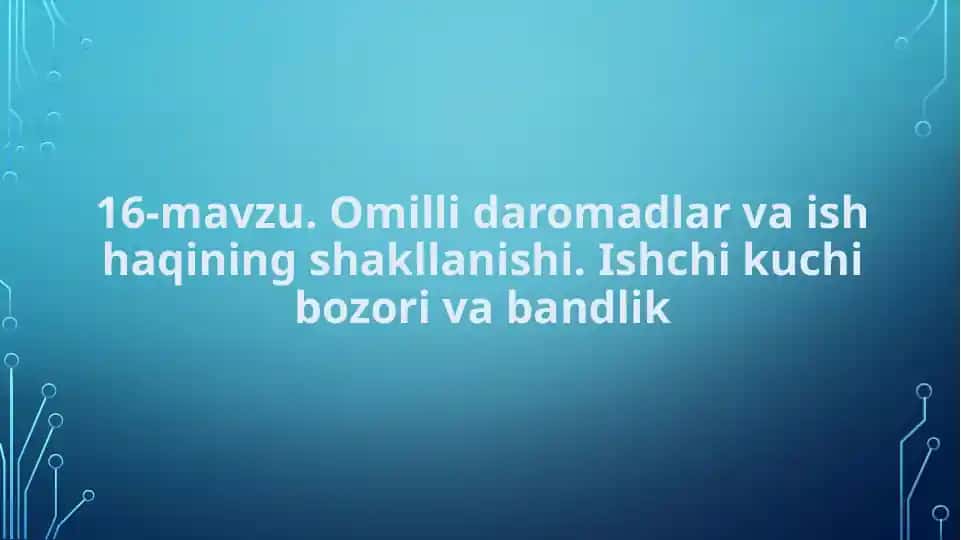 Omillidaromadlar va ishqaqiningshakllanishi