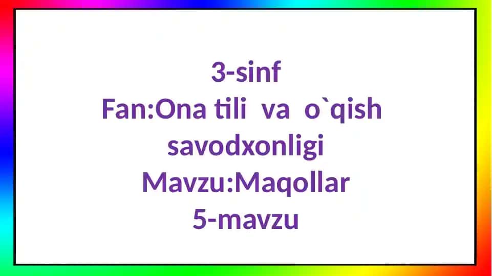 Maqollar