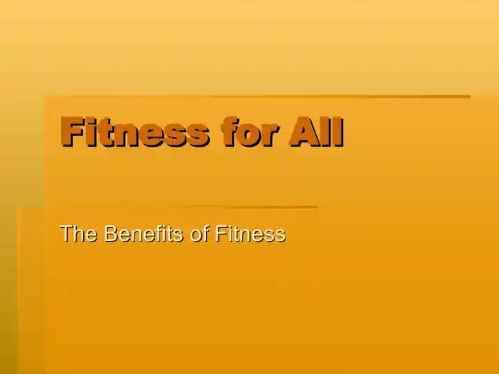 Fitness for All