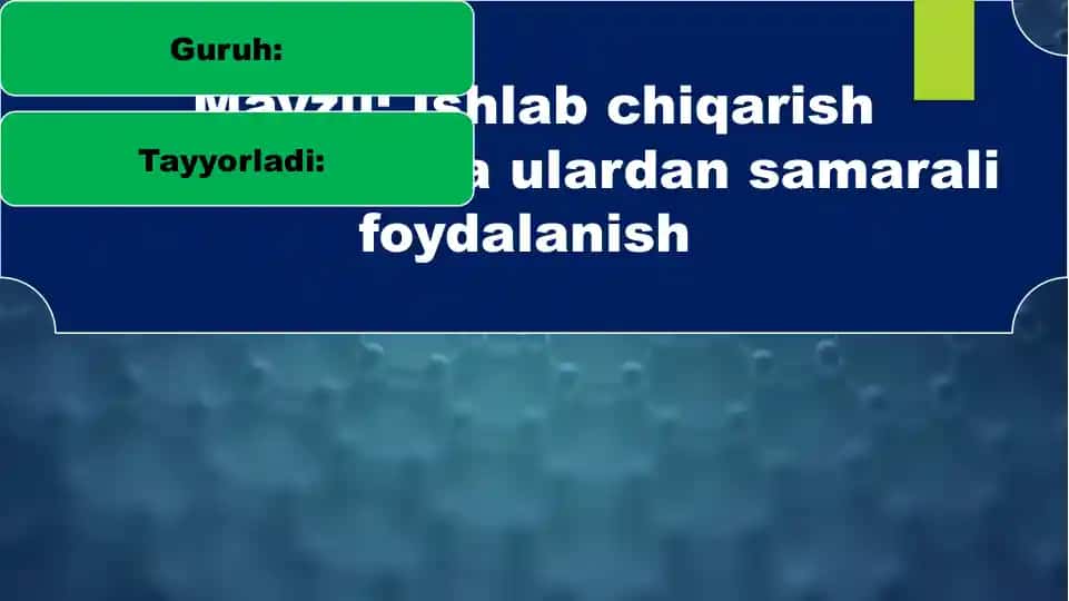 Ishlab chiqarish funksiyalari va ulardan samarali foydalanish