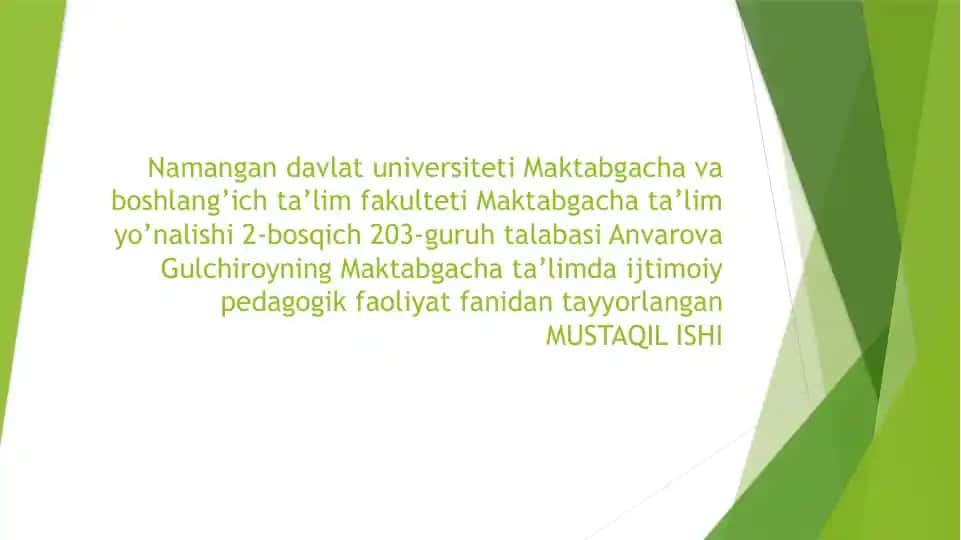 Ijtimoiy pedagogik faoliyatda pedagogik metodlar