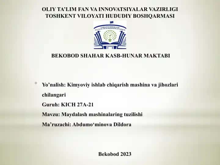 Maydalash mashinalari