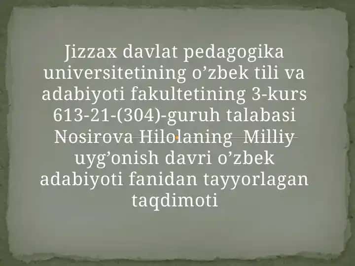 Ubaydulla Zavqiyning milliy uygonish davri