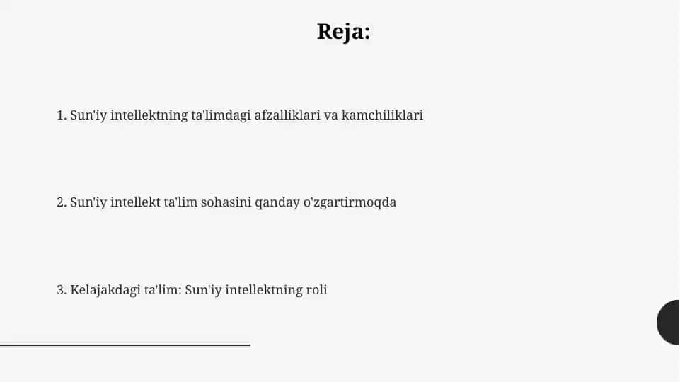 Sun'iy intellektning ta'limdagi afzalliklari