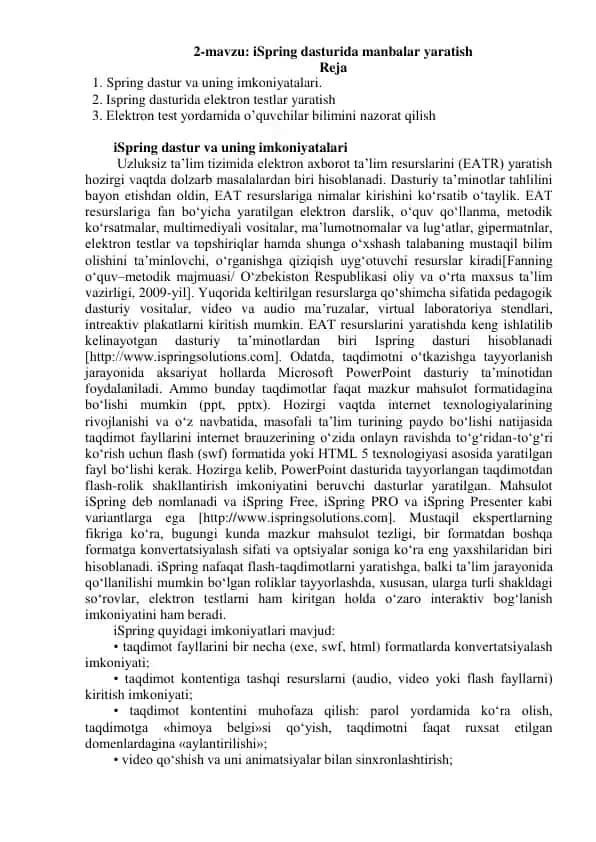 iSpring dasturi