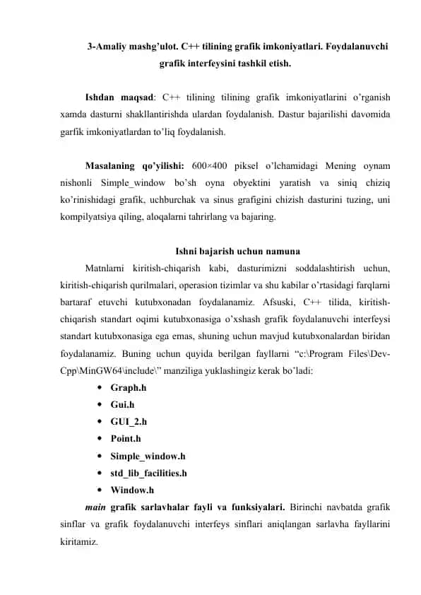 Grafik imkoniyatlari dasturi