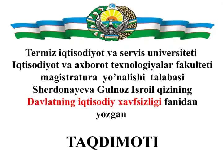 Turkiyaning iqtisodiy rivojlanish ko‘rsatkichlari va makroiqtisodiy siyosat yo‘nalishlari, muammolar va yechimlar