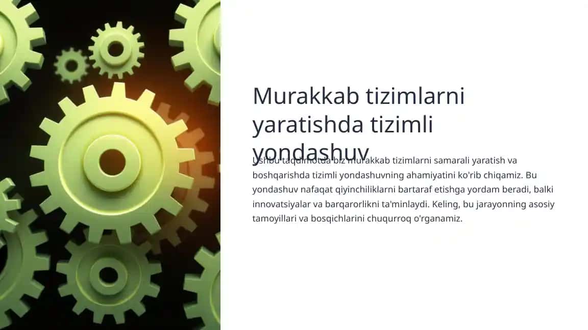 Tizimli yondashuv