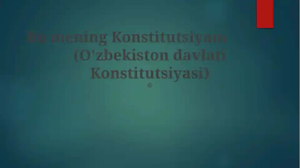 Bu mening Konstitutsiyam