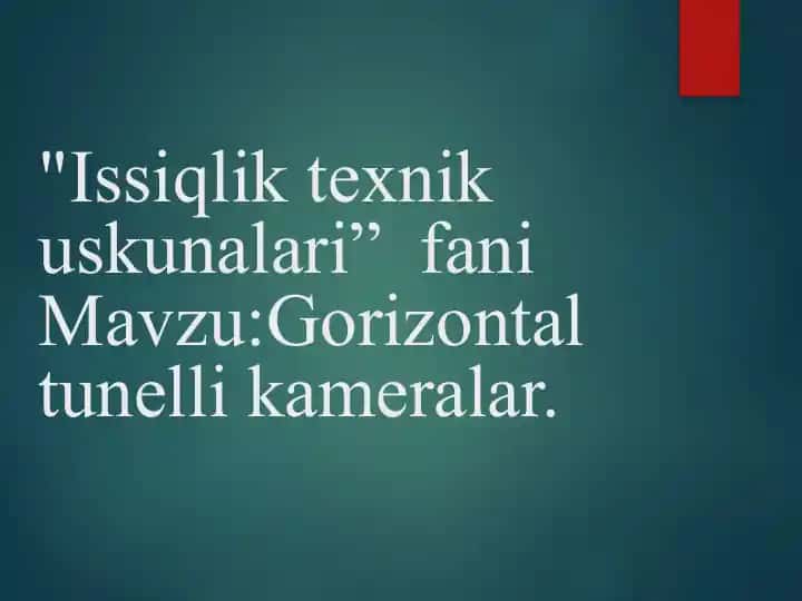 Gorizontaltunnel issiqlik kameralari