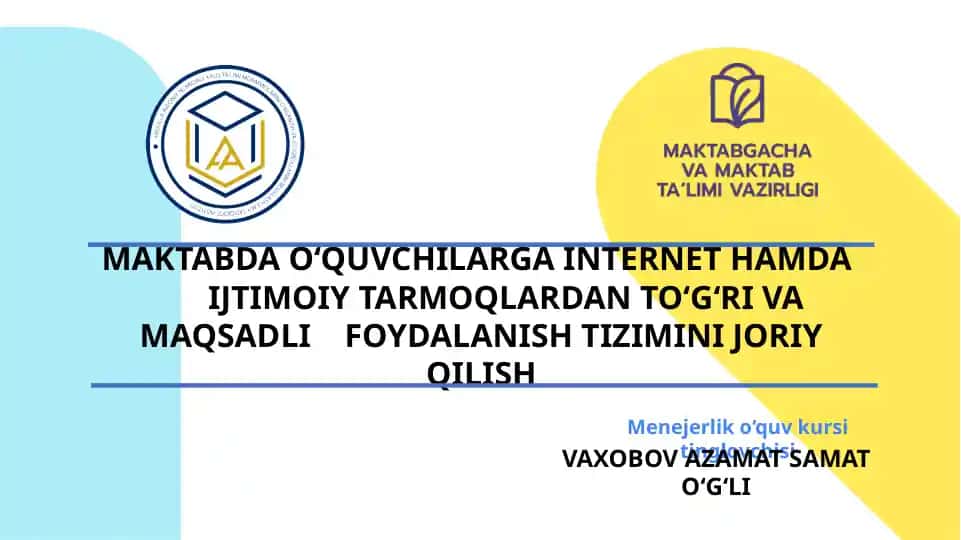 Menejerlik o‘quv kursi tinglovchisi
