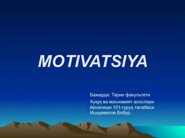 Motivatsiya