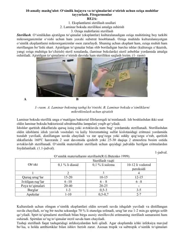 Sterillash usullari