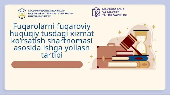 Fuqarolarni fuqaroviy huquqiy tushdagi xizmat ko‘rsatish shartnomasi asosida ishga yollash tartibi