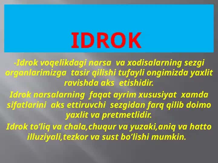 Idrok