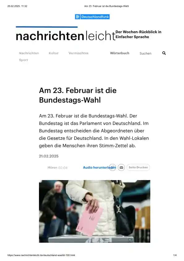 Bundestags-Wahl in Deutschland