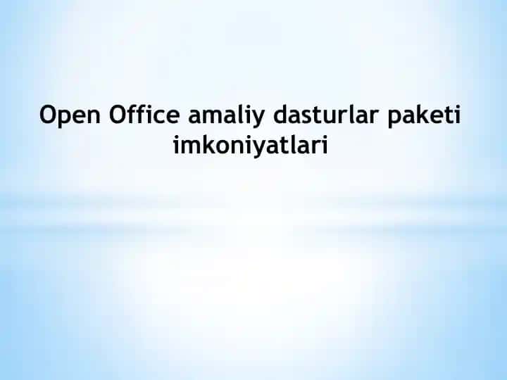 Microsoft Office dasturlar paketi