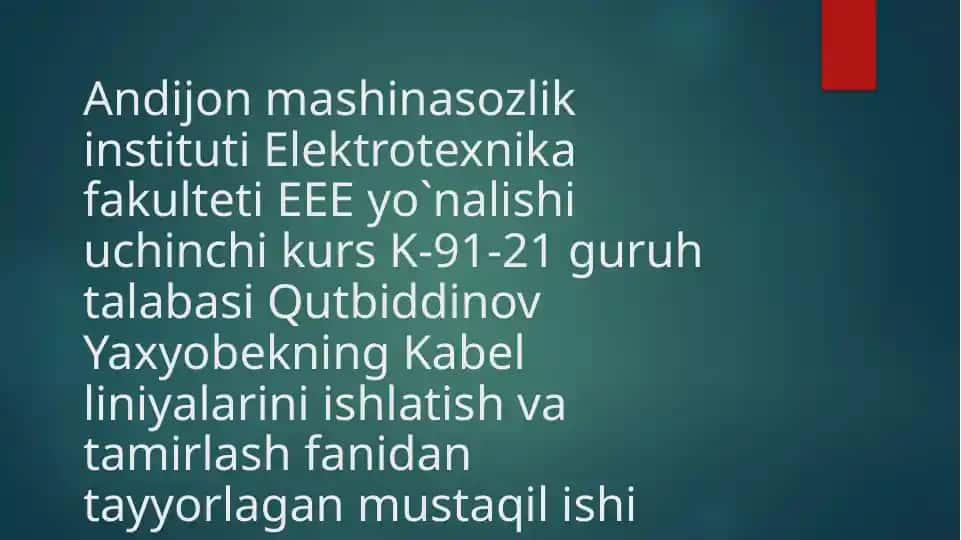 Kabellarni Yaxshilash