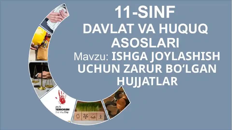 Ishga joylashish uchun zarur bo'lgan hujjatlar