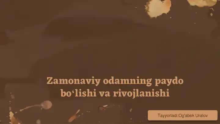 Zamonaviy odamning evolyutsiyasi va genetik o'zgarishlar