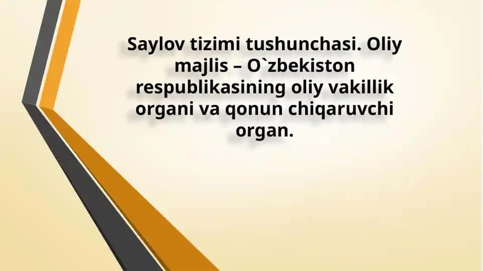 Saylov tizimi tushunchasi