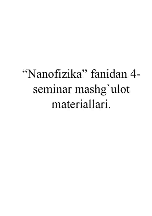 Nanostrukturali polimer tizimlar