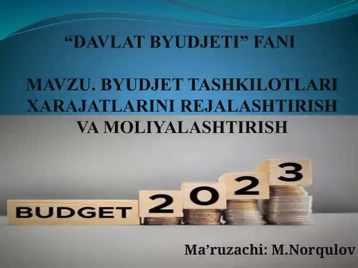"DAVLAT BYUDJETI" FANIMAVZU