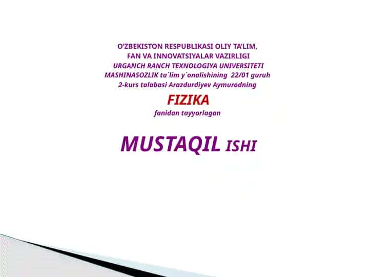 Olamning paydo bo’lishi va evolyutsiyasi