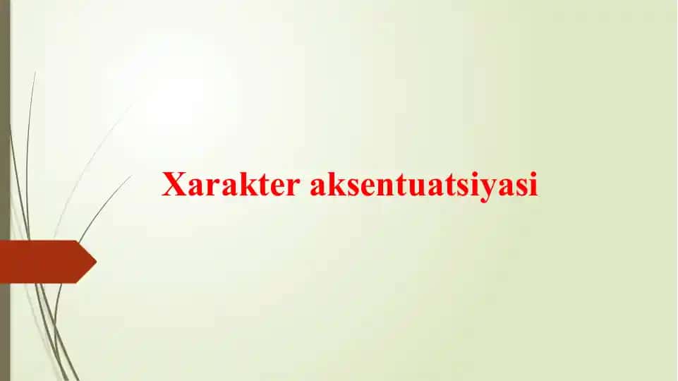 Xarakteraksentuatsiyasi