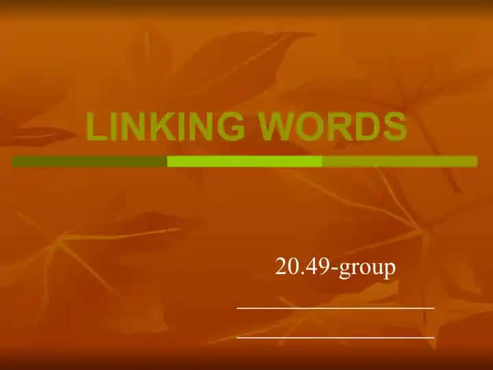 Linking Words