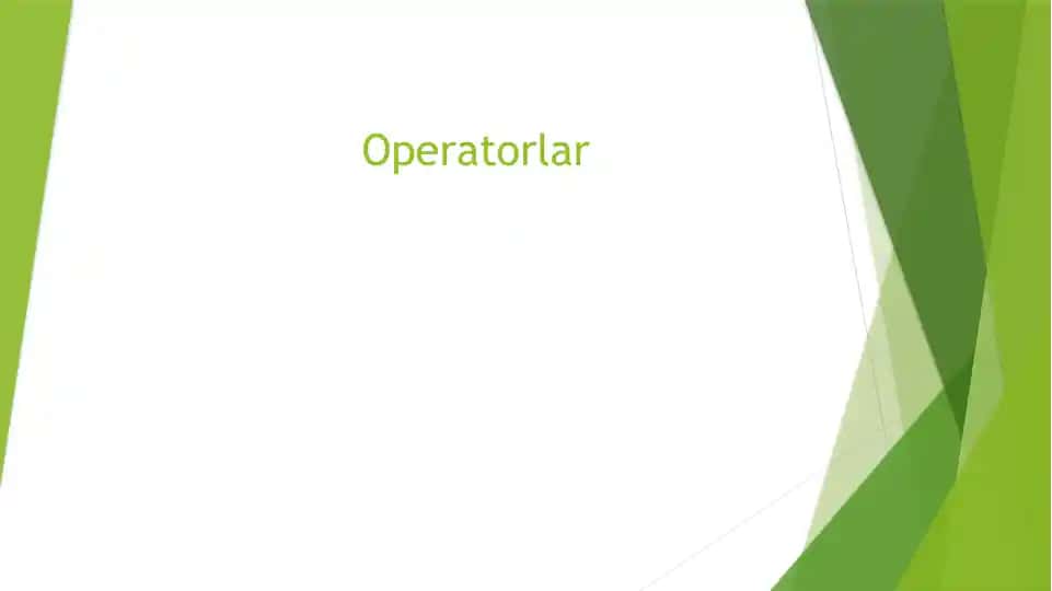Operatorlar